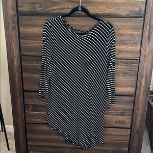 Black and White Striped Tunic